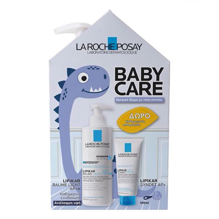 La Roche Posay Promo Baby Care Lipikar Baume Light AP+M - 400ml με Δώρο Lipikar Syndet AP+ Cream Lavante Relipidante - 100ml