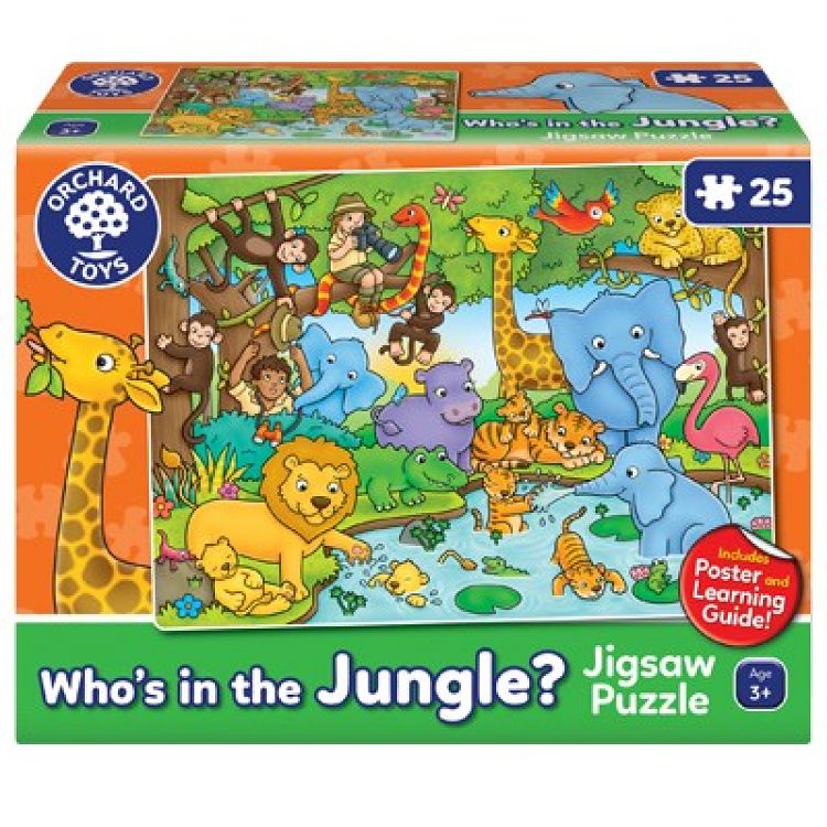 Orchard Toys "Ποιος είναι στη ζούγκλα;" (Who's in the Jungle ) Jigsaw Puzzle Ηλικίες 3+ ετών