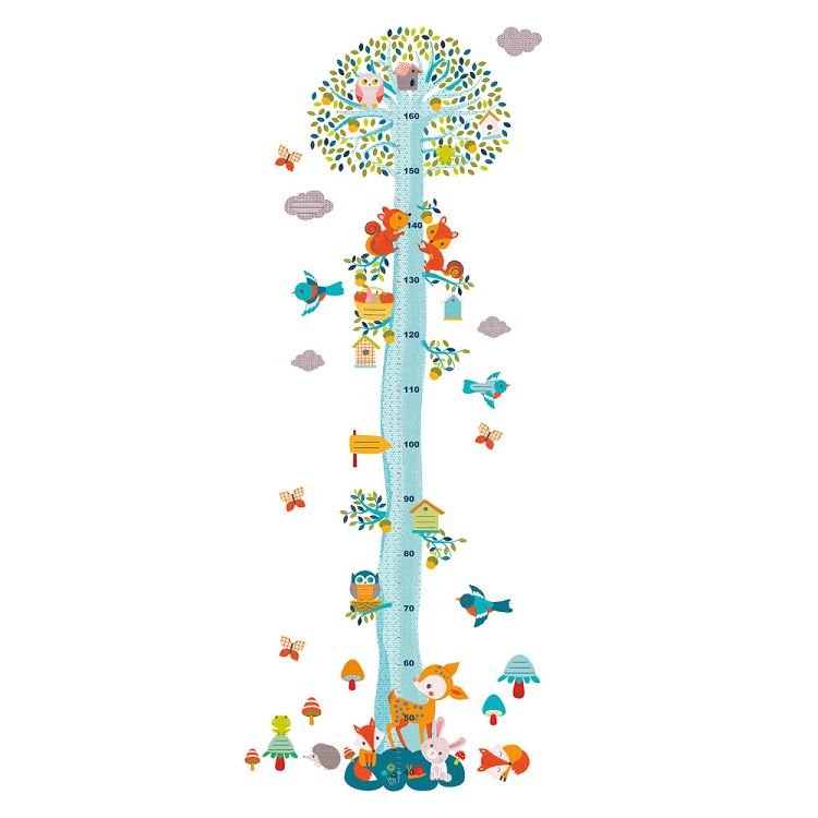 Djeco Αυτοκόλλητο αναστημόμετρο 'Ζωάκια στο δέντρο'