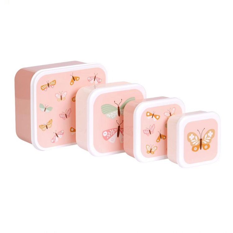 A little lovely company Δοχείο φαγητού Lunch box set Butterflies