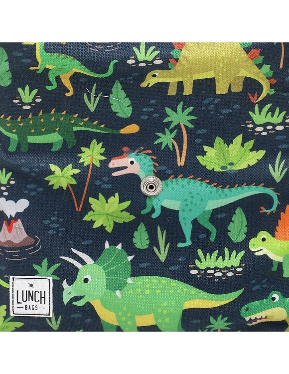 The Lunch Bags Original Kids Version Ισοθερμική Τσάντα Χειρός Φαγητού 5lt Dinos Blue Μ21 x Π16 x Υ24cm