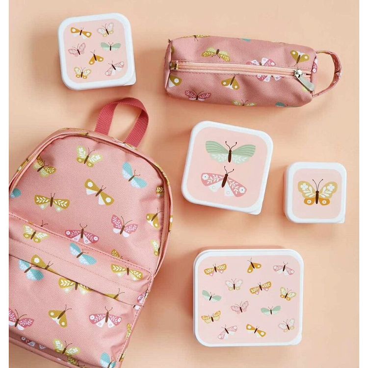 A little lovely company Δοχείο φαγητού Lunch box set Butterflies