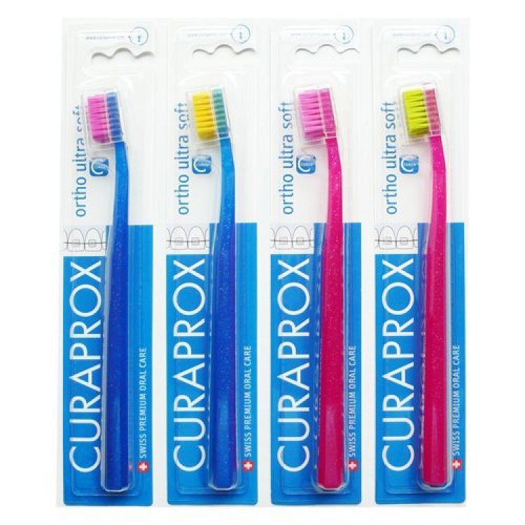 CURAPROX CS 5460 Ortho Ultra Soft Οδοντόβουρτσα για Σιδεράκια με Χρωματισμό Μεταλλικές Πέρλες, 1τμχ