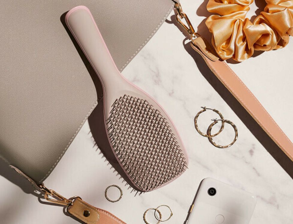 Tangle Teezer The Large Wet Detangler Pebble Grey Kiss Βούρτσα Μαλλιών για Ξεμπέρδεμα