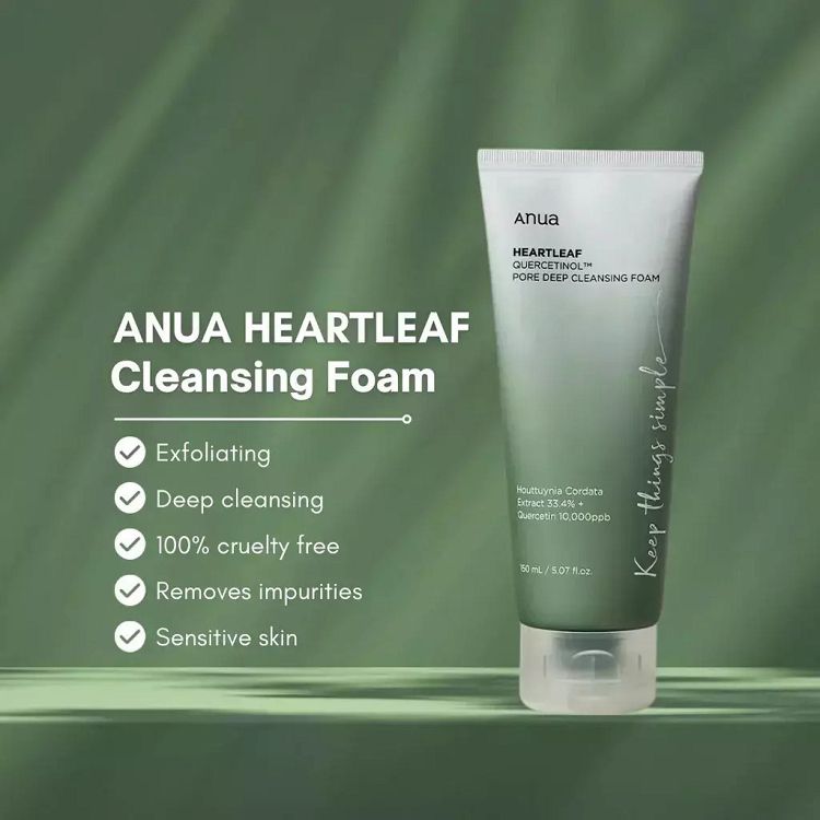 Anua Heartleaf Quercetionl Pore Deep Αφρός Καθαρισμού Προσώπου 150ml