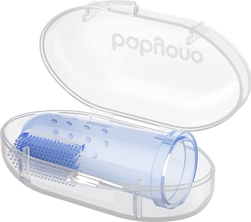 BabyOno Δαχτυλική οδοντόβουρτσα Διάφανη Μπλέ