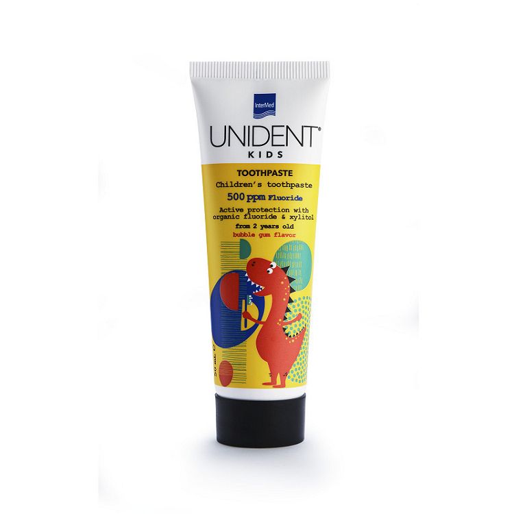 Intermed Οδοντόκρεμα Unident 50ml 500 ppm με Γεύση Τσιχλόφουσκα για 2+ χρονών