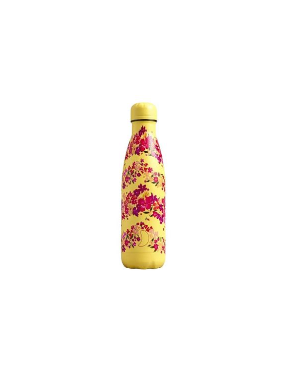 Chilly's Floral Μπουκάλι Θερμός Κίτρινο 500ml