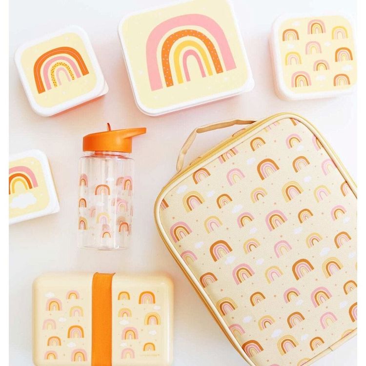 A little lovely company Σετ 4 δοχεία φαγητού Lunch & Snack Box Rainbows
