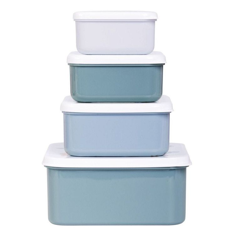 A little lovely company Σετ 4 δοχεία φαγητού Lunch & Snack Box Ocean