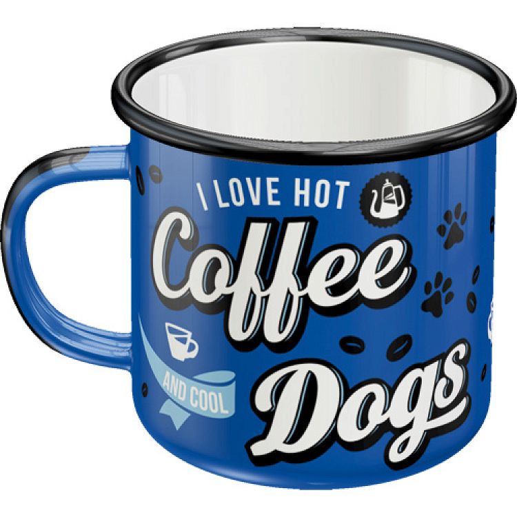 Nostalgic Κούπα σμάλτου PfotenSchild - Hot Coffee & Cool Dogs