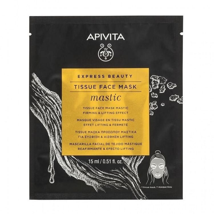 Apivita Express Beauty Tissue Face Mask με Μαστίχα για Σύσφιξη και Αίσθηση Lifting 20ml