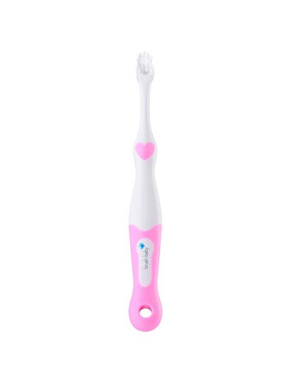 Brush-Baby Η πρώτη μου οδοντόβουρτσα 0-18 μηνών (διπλή συσκευασία)-Pink