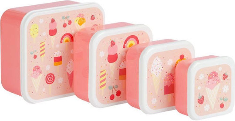 A little lovely company Δοχείο φαγητού Lunch box set Ice-cream