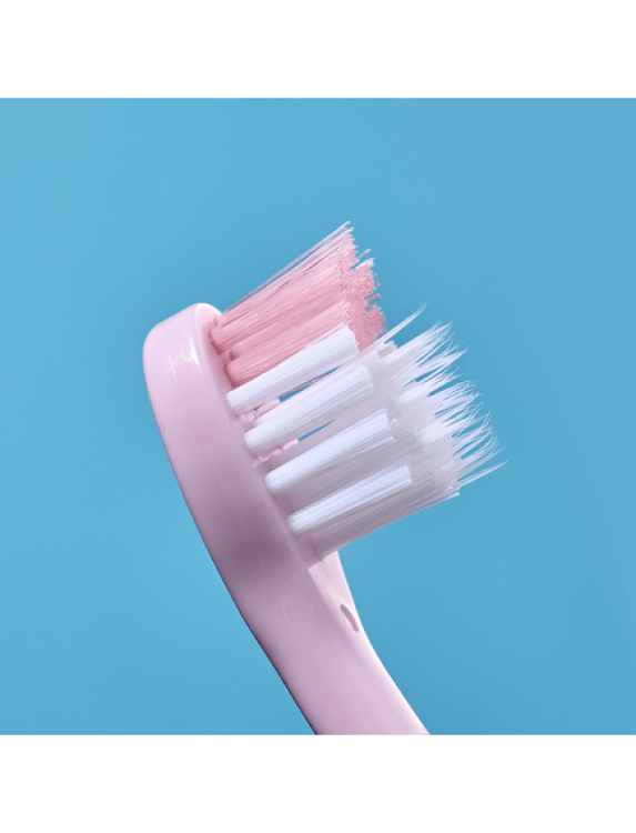 Brush-Baby FlossBrush Οδοντόβουρτσα και μασητικό 2 σε 1 για 0-3 ετών (Διπλή συσκευασία) -Ροζ/Τιρκουάζ