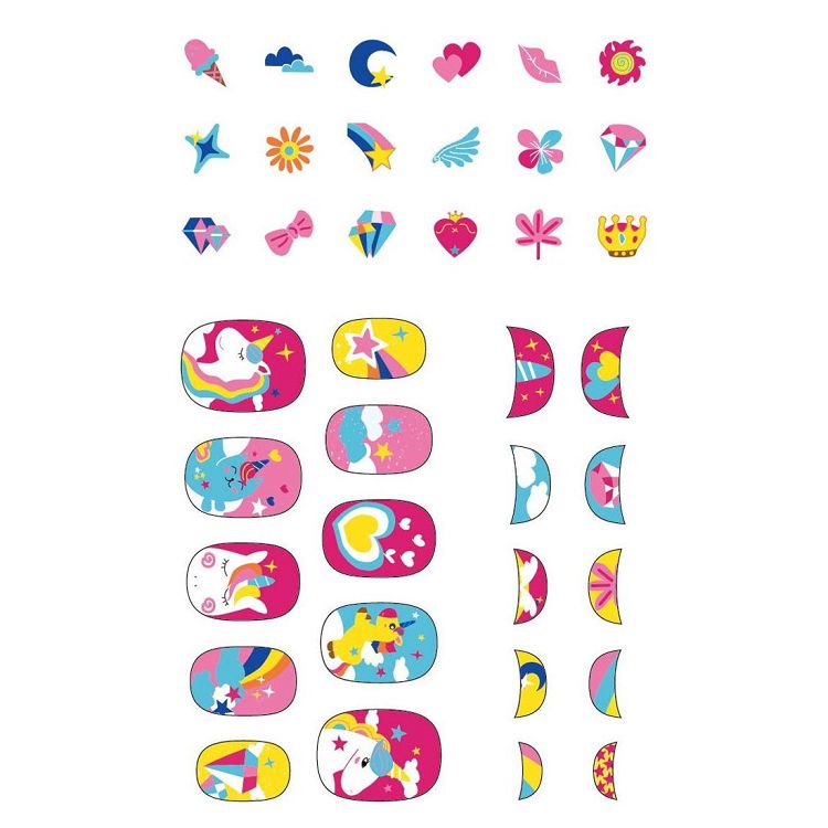 Avenir Αυτοκολλητάκια Νυχιών Unicorn Glitter 38τμχ