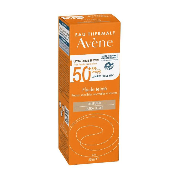 Avène Tinted Fluid SPF 50+ Λεπτόρρευστη Αντηλιακή Κρέμα Προσώπου με Χρώμα για το Κανονικό/Μικτό Δέρμα 50ml