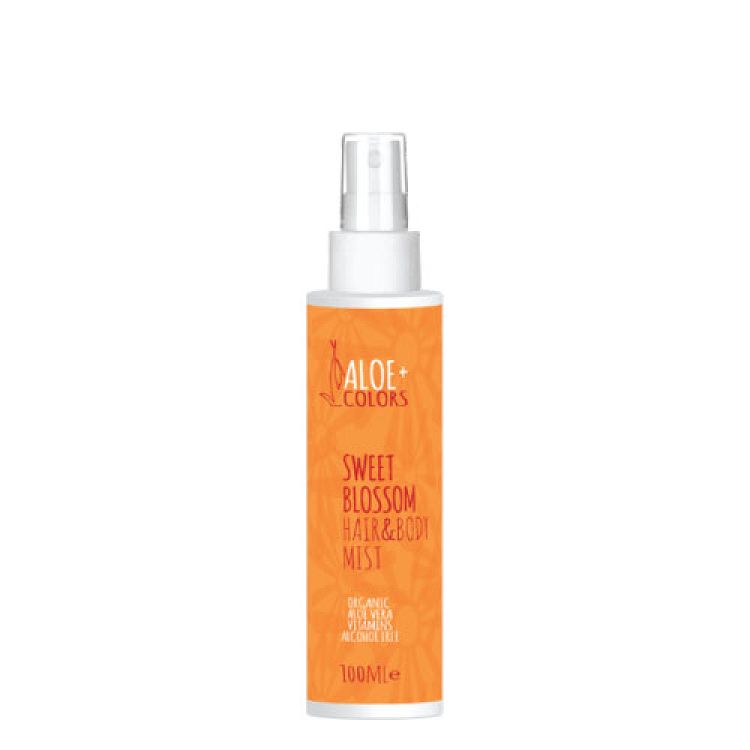 Aloe+Colors Hair & Body Mist Sweet Blossom Ενυδατικό σπρέι σώματος και μαλλιών με άρωμα Βανίλια-Πορτοκάλι - 100ml