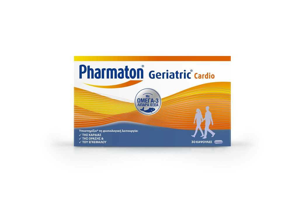 Pharmaton Geriatric Cardio Κάψουλες / Πολυβιταμίνη με Ωμέγα-3 λιπαρά οξέα / 30 Κάψουλες