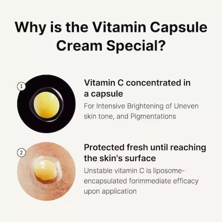 Medicube Deep Vita C Capsule Light 24ωρη Ενυδατική Κρέμα Προσώπου Ημέρας κατά των Πανάδων με Βιταμίνη C & Κολλαγόνο 55gr