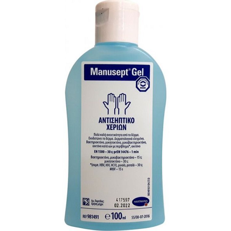 Manusept Gel - Αντισηπτικό gel χεριών 100ml