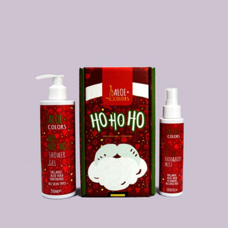 Aloe+ Colors Ho Ho...Ho! Christmas Gift Set με Ho...Ho Shower Gel 250ml & Hair & Body Mist 100ml