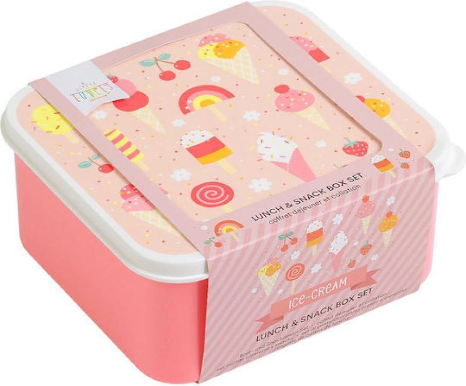 A little lovely company Δοχείο φαγητού Lunch box set Ice-cream