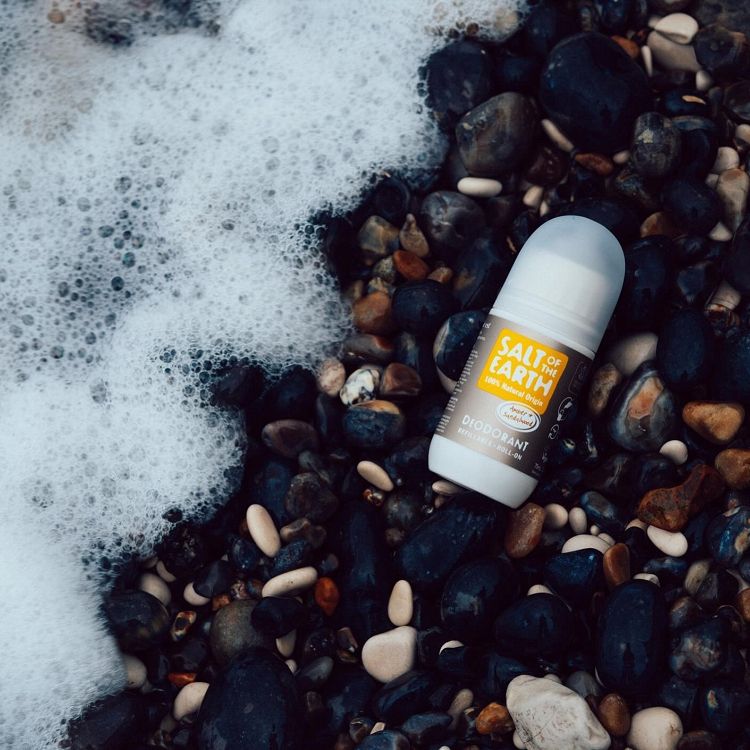 Salt of the Earth Amber & Sandalwood Vegan Αποσμητικό, Επαναγεμιζόμενο Roll-On 75ml