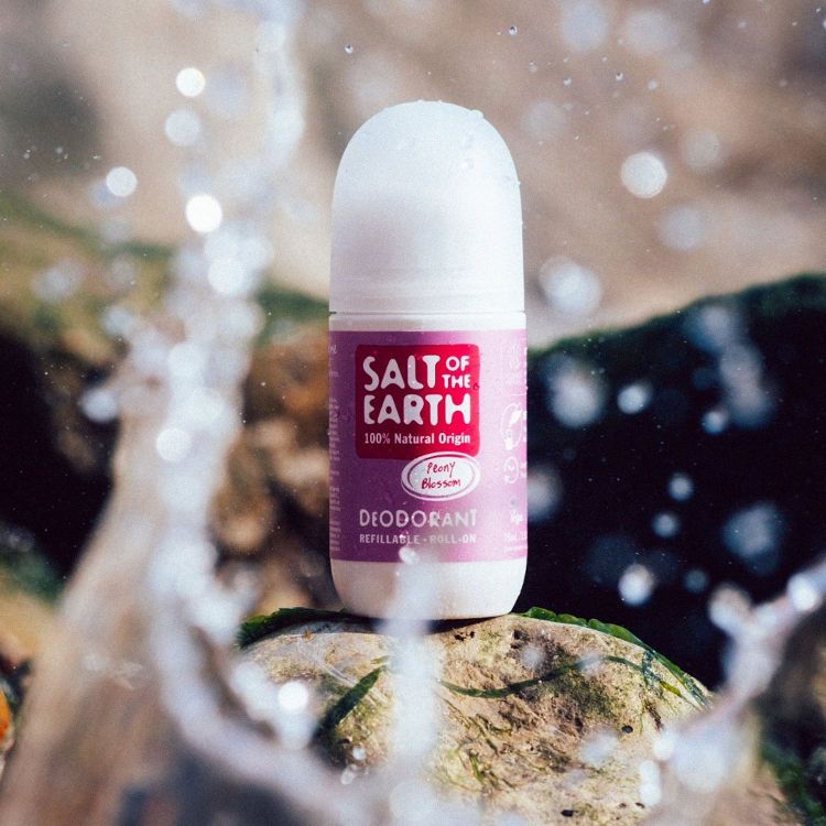 Salt of the Earth Peony & Blossom Vegan Αποσμητικό, Επαναγεμιζόμενο Roll-On 75ml