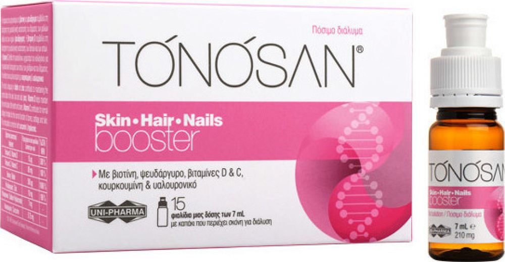 Uni-Pharma Tonosan Skin-Hair-Nails Booster 7ml 15 μερίδες
