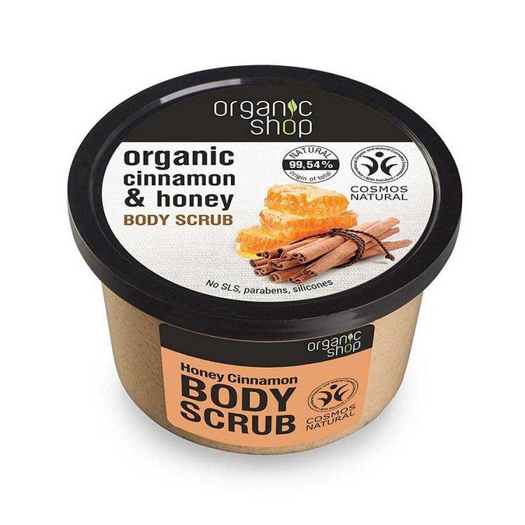 Organic Shop Body Scrub Honey Cinnamon,  Scrub σώματος, Κανέλα & Μέλι, 250ml