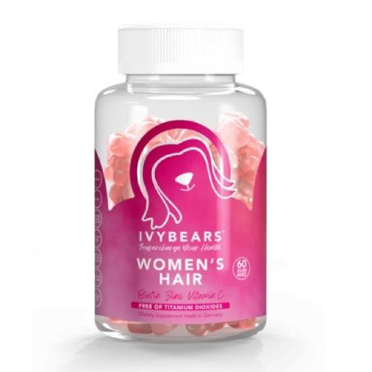 IvyBears Women's Hair Συμπλήρωμα Διατροφής για Υγιή Μαλλιά για Γυναίκες, 60 Zελεδάκια Aρκουδάκια