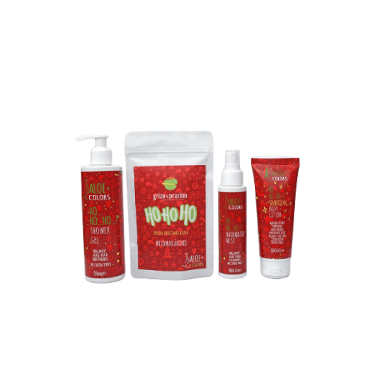 Aloe+ Colors Ho Ho Ho! Gift Box Shower Gel 250ml & Hair & Body Mist 100ml & Sparkling Body Lotion100ml