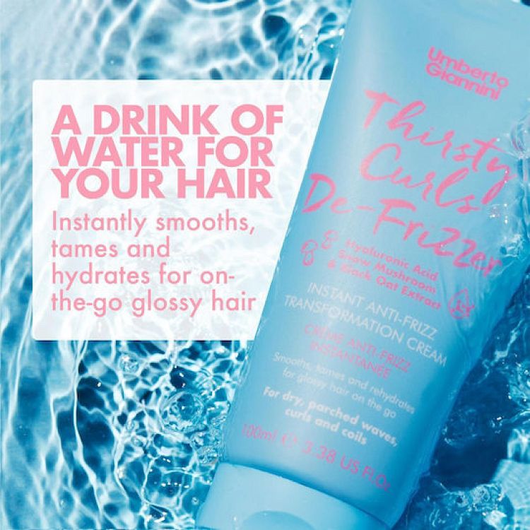 Umberto Giannini Thirsty Curls De-Frizzer Instant Anti-Frizz Transformation Cream Κρέμα κατά του Φριζαρίσματος 100ml