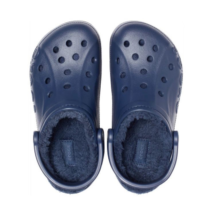 Crocs Baya Lined Clog Χειμερινές Παντόφλες με γούνα σε Χρώμα Navy
