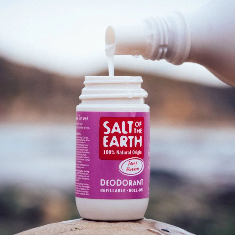 Salt of the Earth Peony & Blossom Vegan Αποσμητικό, Επαναγεμιζόμενο Roll-On 75ml