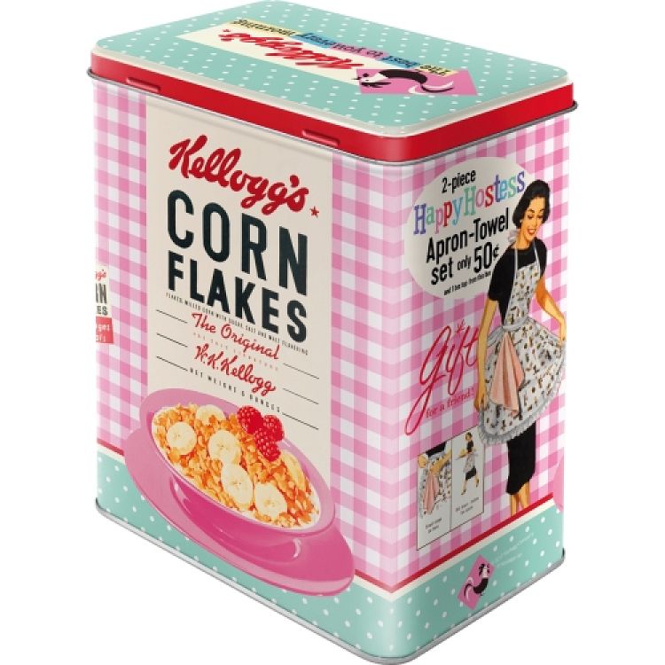Nostalgic Μεταλλικό κουτί μεγάλο Kellogg's - Happy Hostess Corn Flakes