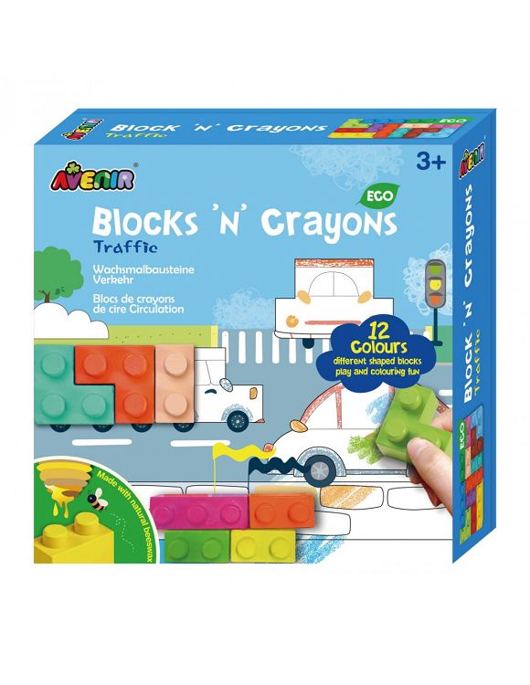 Avenir Παιχνίδι Ζωγραφικής & Κατασκευής Blocks'N'Crayons Traffic