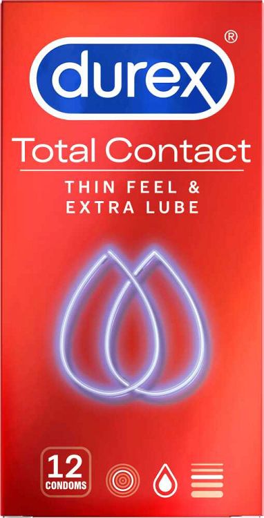 Durex Προφυλακτικά Πολύ Λεπτά Total Contact 12 τεμάχια