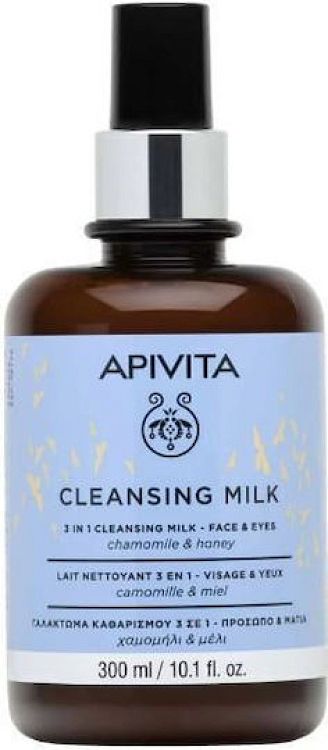Apivita Chamomile & Honey Γαλάκτωμα Καθαρισμού Προσώπου & Ματιών 300ml+