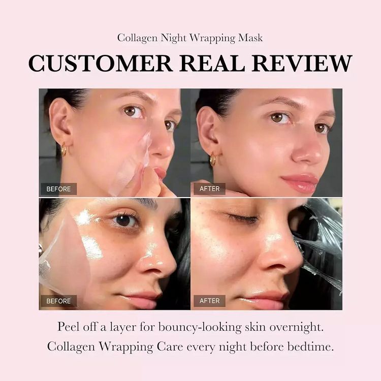 Medicube Collagen Night Wrapping Peel Off Μάσκα Προσώπου Νύχτας για Σύσφιξη / Ενυδάτωση / Λάμψη 75ml