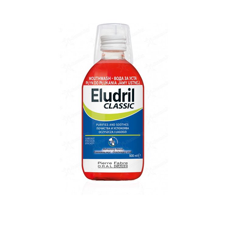 Elgydium Eludril Classic Στοματικό Διάλυμα για την Οδοντική Πλάκα 500ml