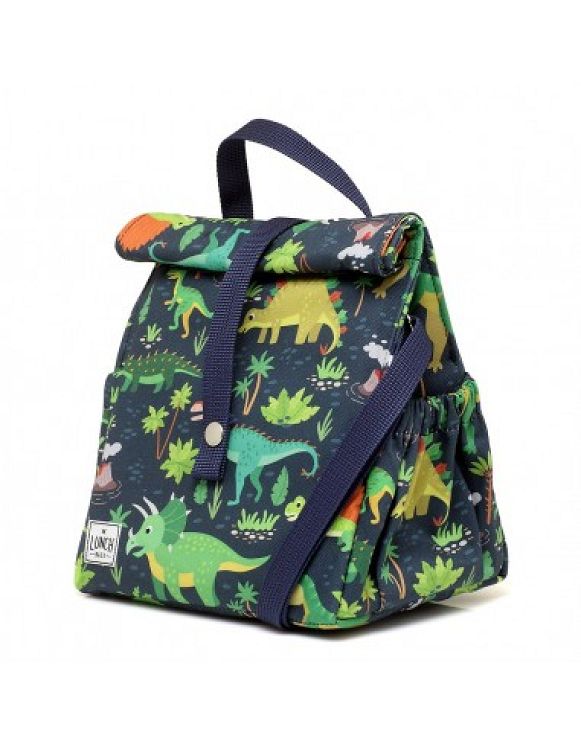 The Lunch Bags Original Kids Version Ισοθερμική Τσάντα Χειρός Φαγητού 5lt Dinos Blue Μ21 x Π16 x Υ24cm