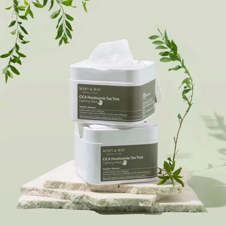 Mary&May - Cica Houttuynia Tea Tree Calming Mask - 30szt.