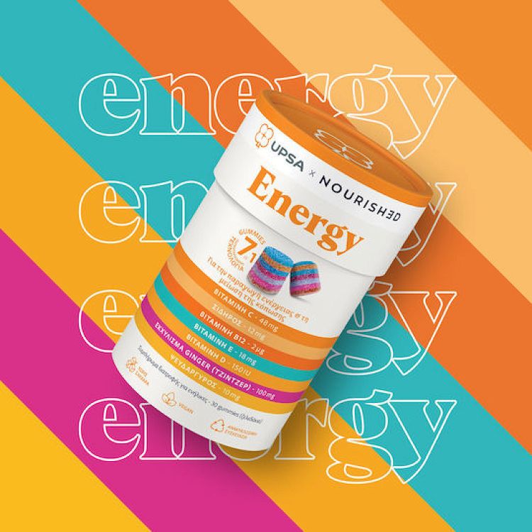 UPSA Energie Πολυβιταμίνη για Ενέργεια & το Νευρικό Σύστημα 30 ζελεδάκια