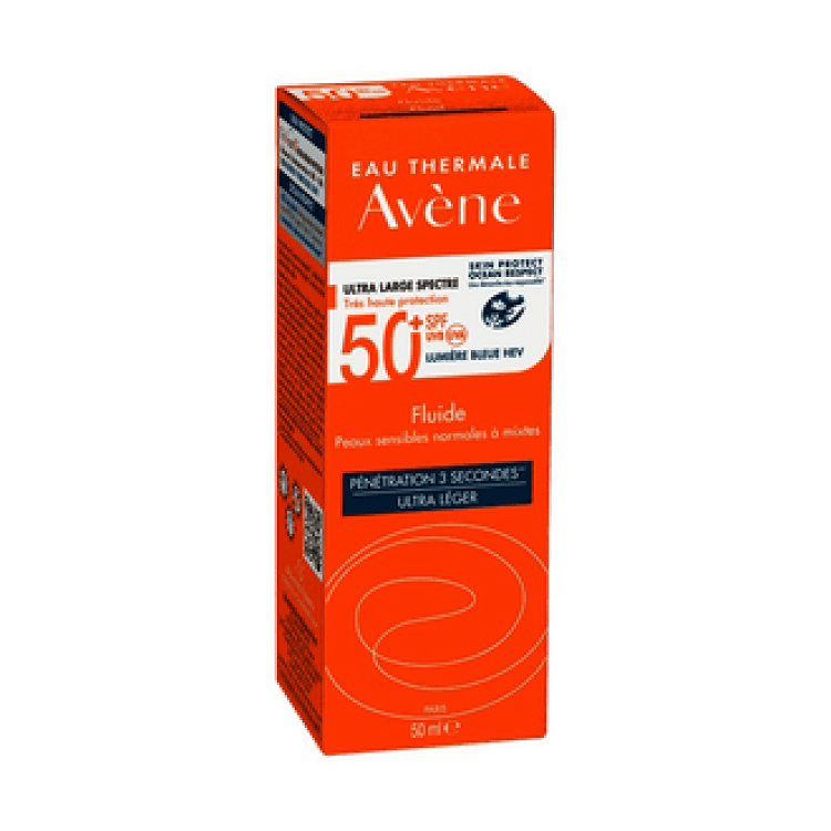 Avene Fluide SPF50+ - Πολύ υψηλή προστασία (50ml) / Για πρόσωπο και λαιμό - 50ml