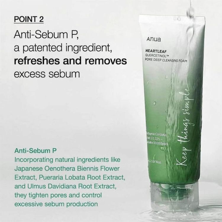 Anua Heartleaf Quercetionl Pore Deep Αφρός Καθαρισμού Προσώπου 150ml