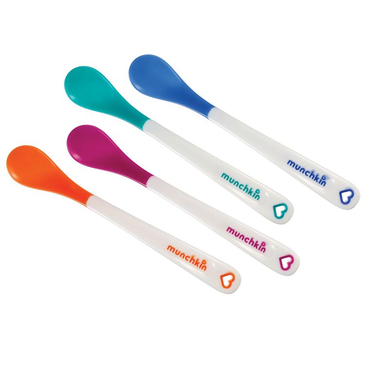Munchkin 4 white hot safety spoons Κουταλάκια φαγητού με ένδειξη θερμότητας 4m+, 4