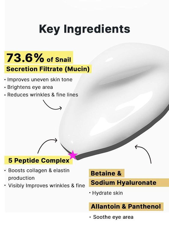 Cosrx Advanced Snail Peptide Eye Cream - Κρέμα ματιών που φωτίζει και τονώνει τα μάτια 25ml