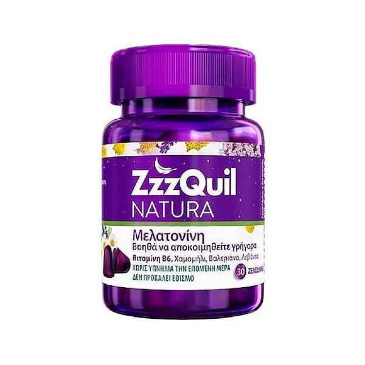 ZzzQuil Natura Συπλήρωμα Διατροφής με Μελατονίνη 30 ζελεδάκια